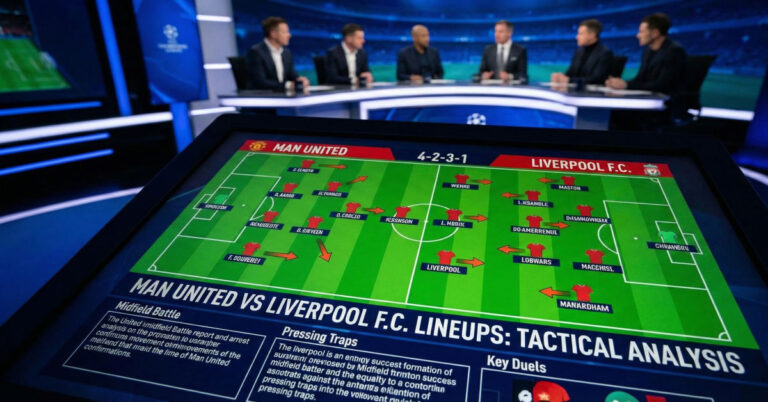 Man United vs Liverpool F.C. Lineups