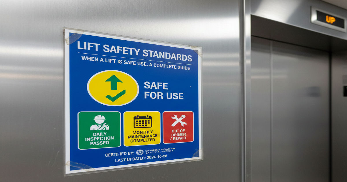 This Sign Shows When a Lift Is Safe to Use