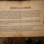 Tomb of Annihilation Disclaimer