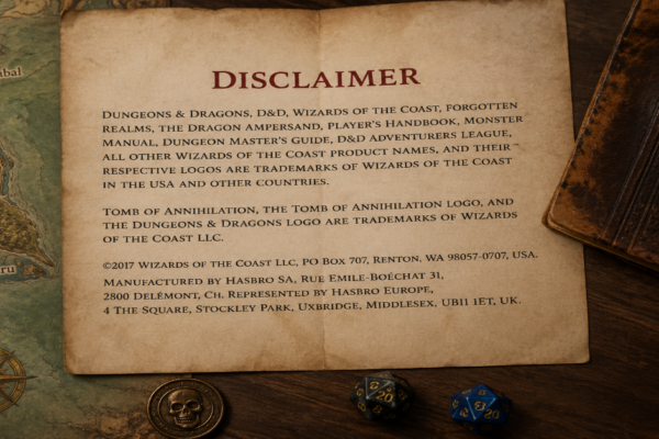 Tomb of Annihilation Disclaimer