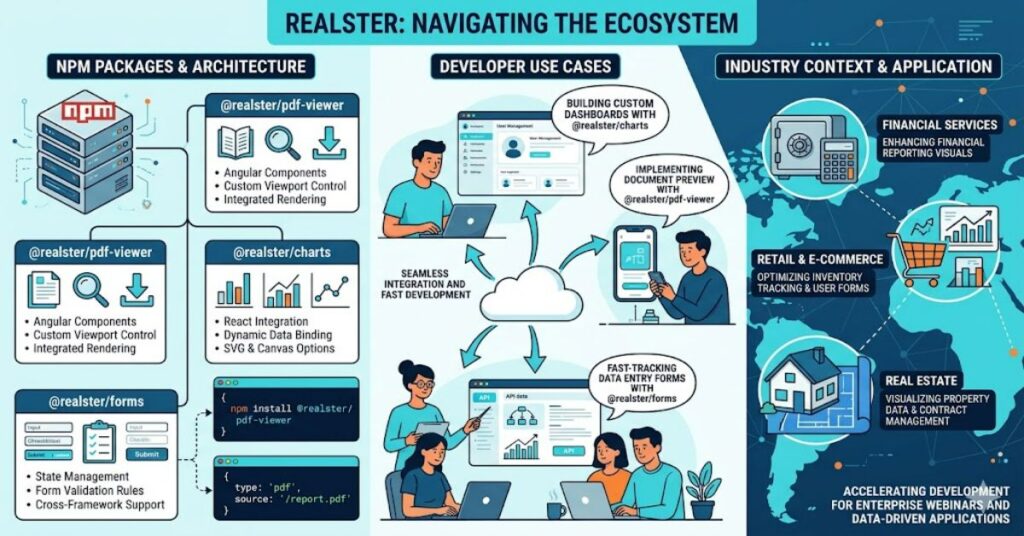 Realster: Understanding the NPM Packages, Developer Use Cases, and Industry Context