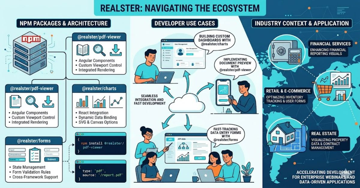 Realster: Understanding the NPM Packages, Developer Use Cases, and Industry Context
