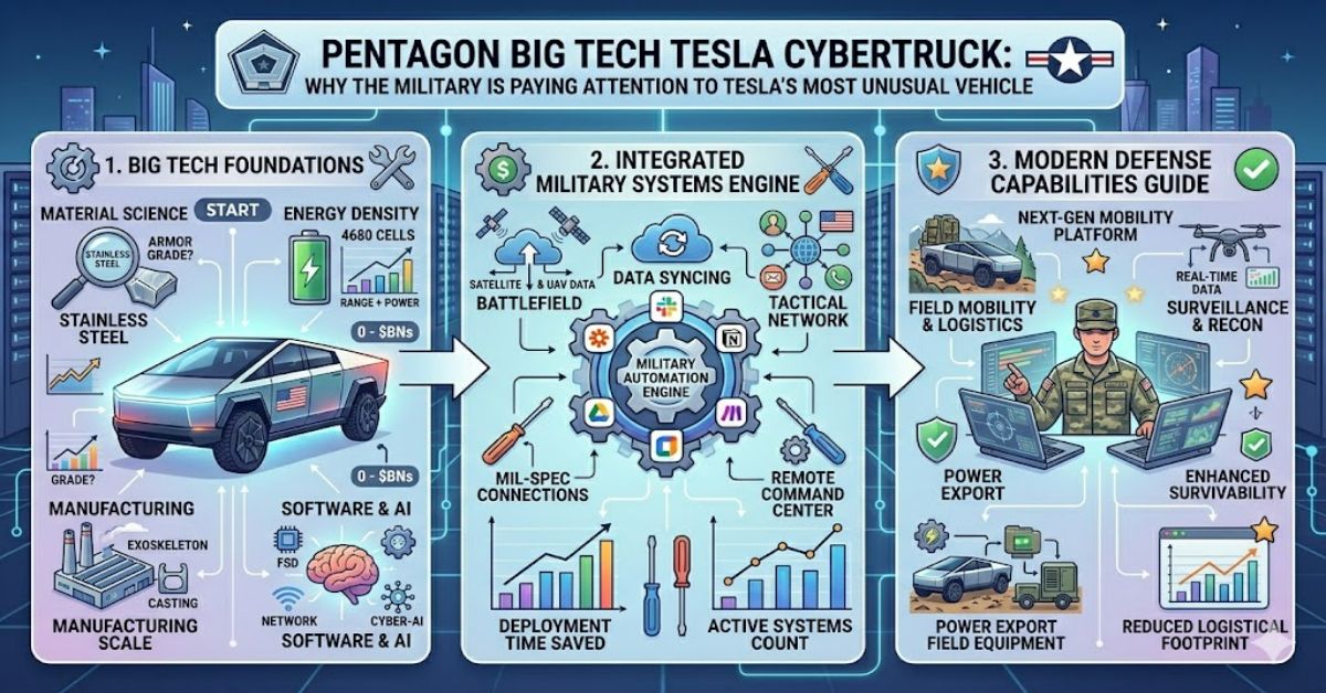 Pentagon Big Tech Tesla Cybertruck: Why the Military Is Paying Attention to Tesla's Most Unusual Vehicle
